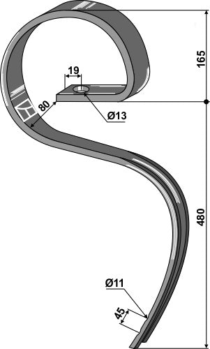 Harrow tine
