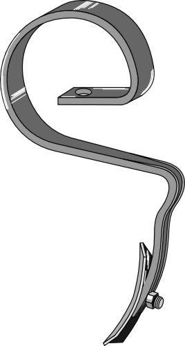 Elastic tine with share