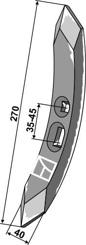 Cultivator share 270mm
