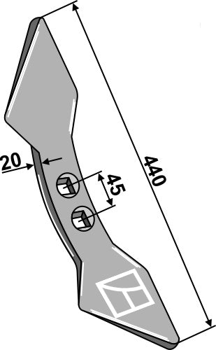 Double heart point 440mm