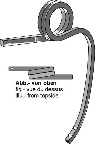 Double coil spring, left