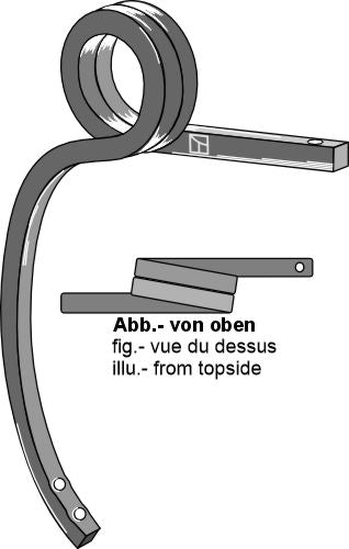 Double coil spring, right