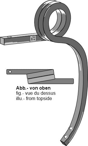 Double coil spring, left