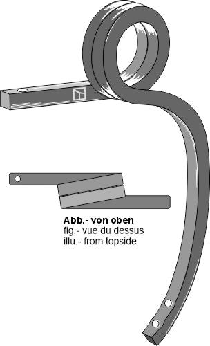 Double coil spring, left