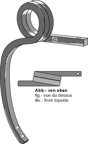 Double coil spring, right