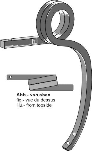 Double coil spring, left