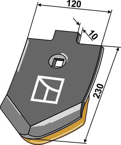 Point - hard metal faced-back side