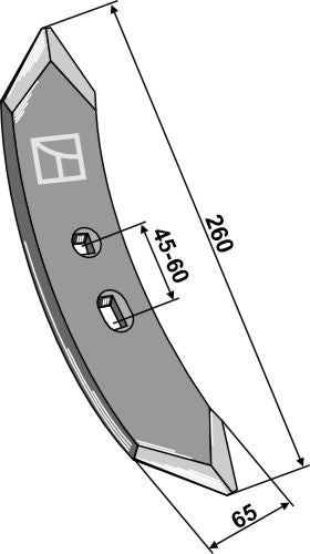 Cultivator share MF 260mm