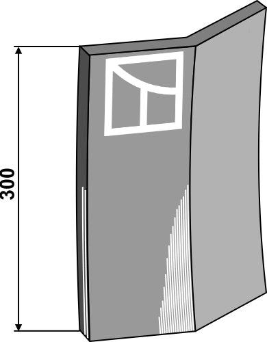 Short stub end wear-cutting edge, right model