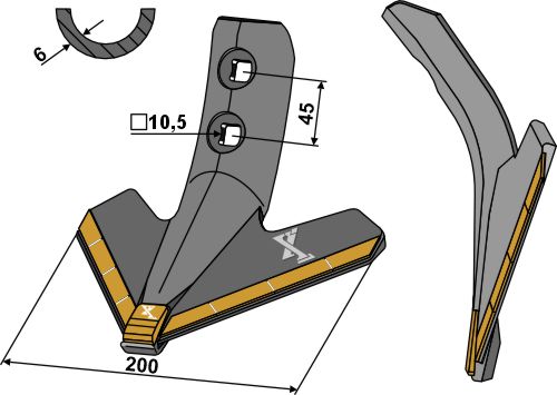 Sweep 200mm - Hard metal