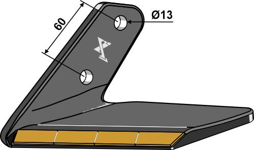 Replacement wing Hard metal - left