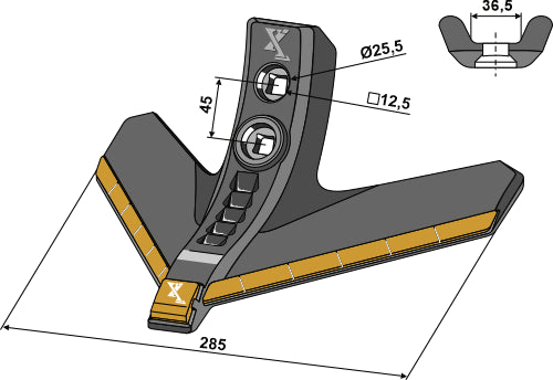 Sweep 285mm - Hard metal
