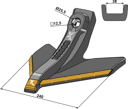Sweep 240mm - Hard metal