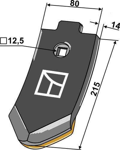 Point - hard metal faced-back side