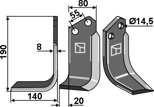 Side share - right - Direction of drive