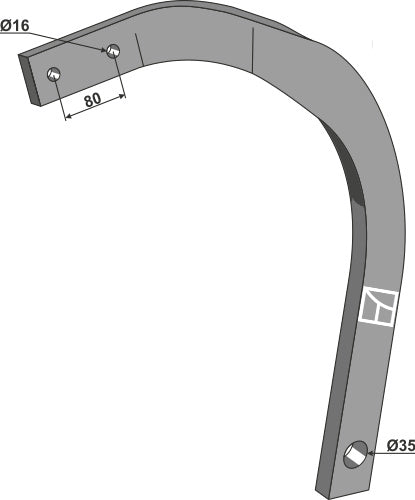 Tine 60x25 - right