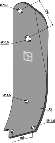 Subsoiling shank - left model