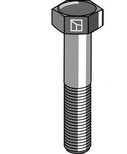 Hexagon bolt M12x1,75x50 without nut - galvanized