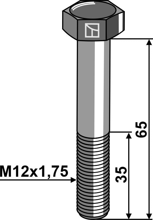 Hexagon bolt M12x1,75x65 without nut