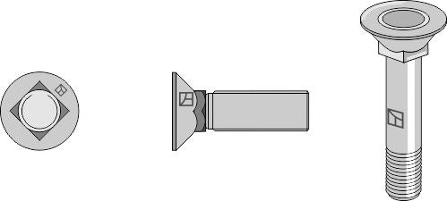 Plough bolt DIN608 M12x1,75x90 galvanized