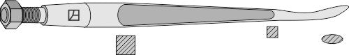 Spoon-shaped tine 1100mm