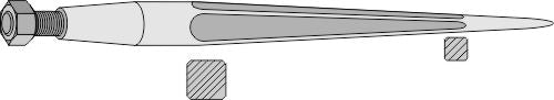 Front loading tine 1100mm