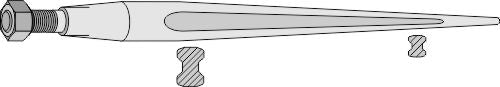 Blunt tine 1200mm