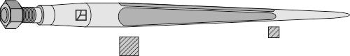 Front loading tine 605mm