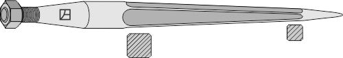 Front loading tine 840mm