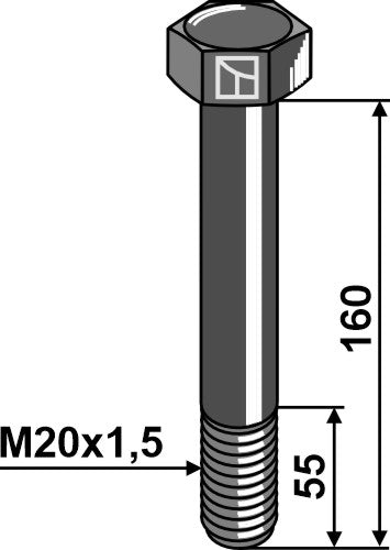 Bolt M20x1,5x160 - 10.9