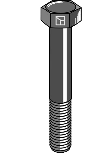 Hexagon bolt M24x3,5x180 without nut