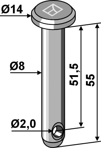 Cotter bolt Ø8x55