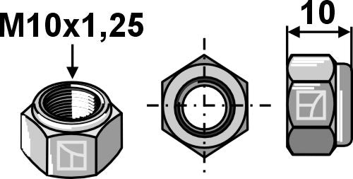 Nut M10x1,25