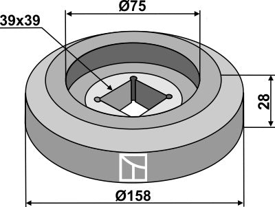 flange extern Ø158