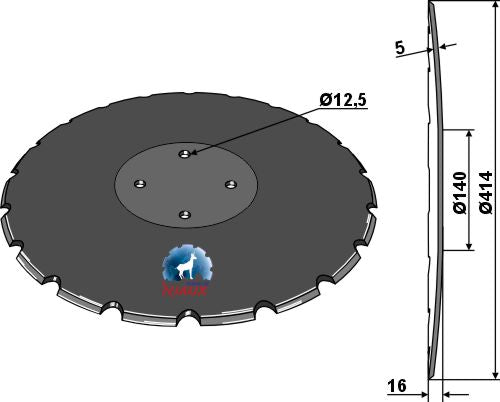 Notched disc Ø414x5