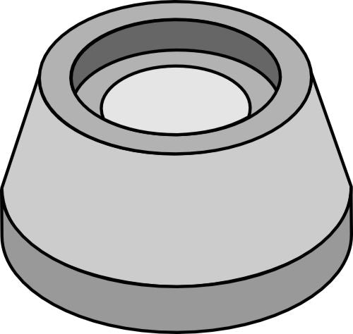 Inward and outer flange Ø98