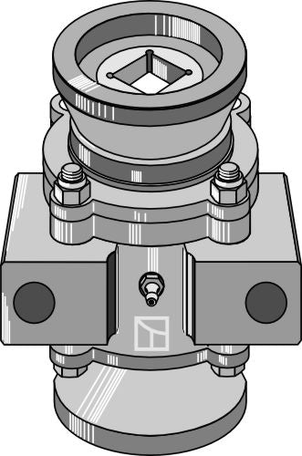 Bearing compl. for 40x40 square shaft