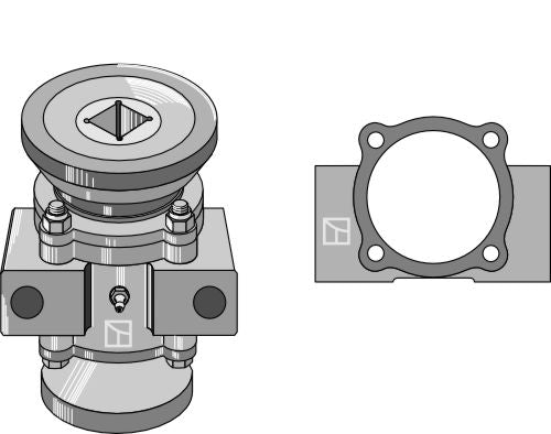 Bearing compl. for 40x40 square shaft