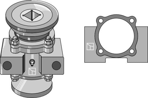 Bearing compl. for 40x40 square shaft