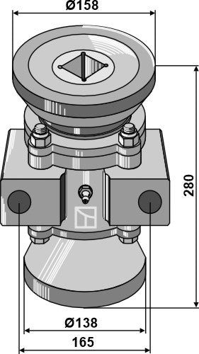 Bearing compl. for 40x40 square shaft