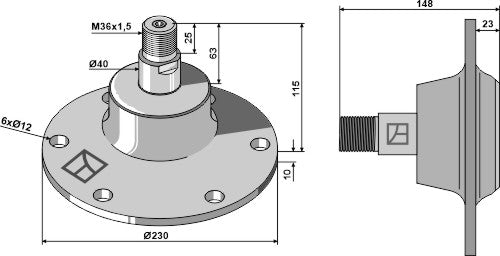 Bearing - right thread