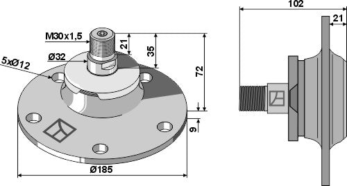 Bearing - left thread