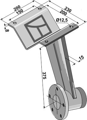 Front disc support reinforced