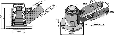 Bearing with shank