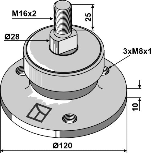 Bearing with thread M16