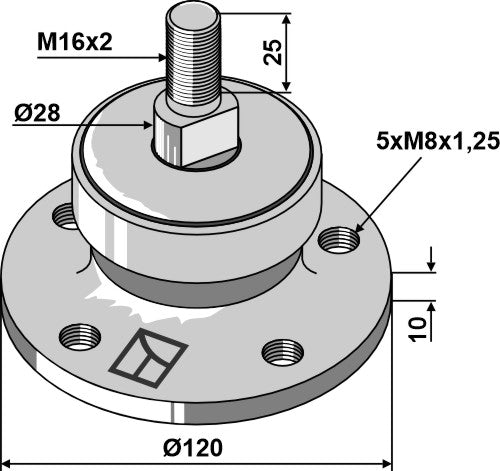Bearing with thread M16