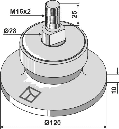 Bearing with thread M16