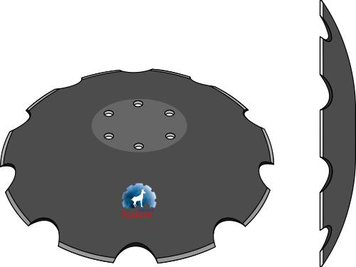 Notched disc - Ø620x6