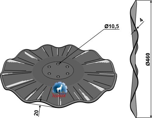 Wavy disc Ø460x4