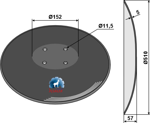 Plain disc - Ø510x5